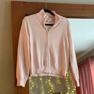 Pink Zip-Up Sweater